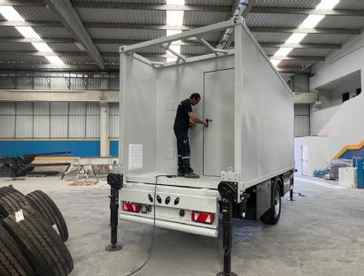 Orbital Tracking Radar Shelter and Carrier Trailer