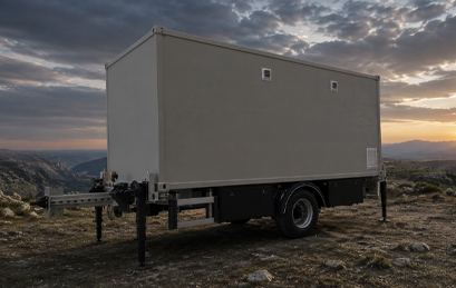 Orbital Tracking Radar Shelter and Carrier Trailer